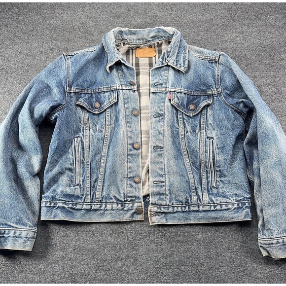 Levi's Other - Levi Strauss Denim Jean Jacket Men's Buffalo Lined Gray Black XL 70411-9354 90s